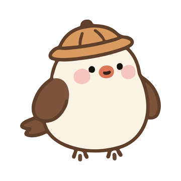 戴帽子棕色小鸡