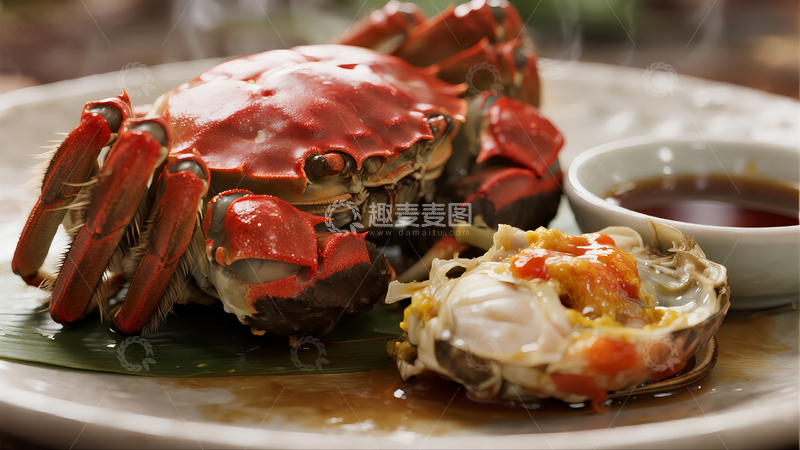 源文件下载【趣麦麦图】清蒸大闸蟹3