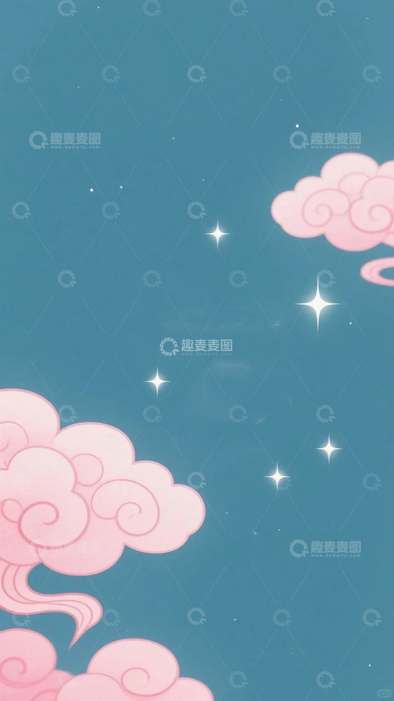 高清大图下载【趣麦麦图】七夕情人节清新背景3