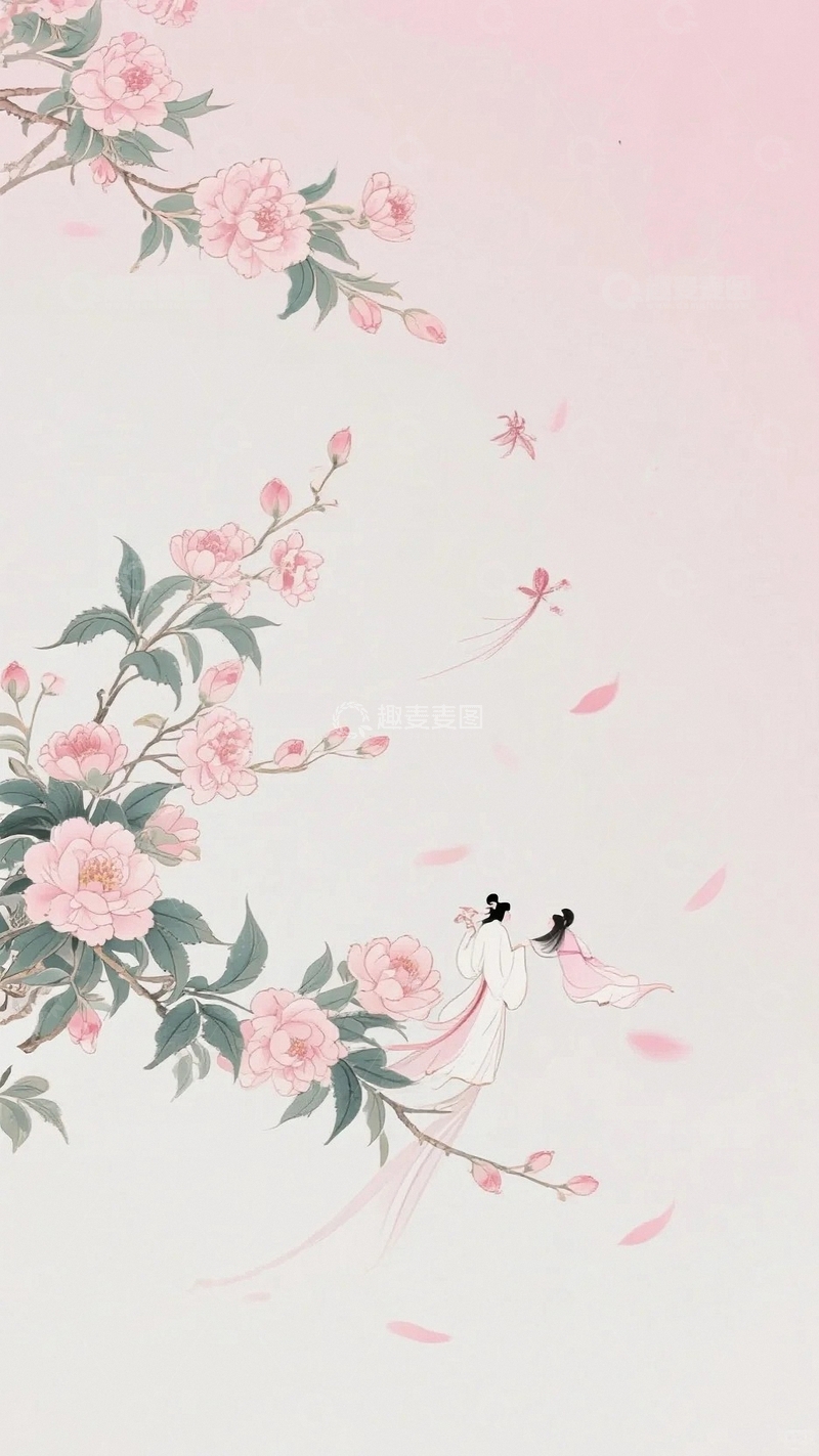 高清大图下载【趣麦麦图】七夕情人节清新背景5