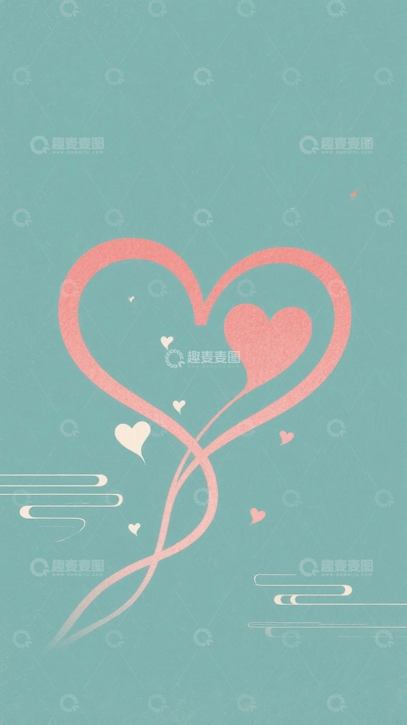 高清大图下载【趣麦麦图】七夕情人节爱心背景2