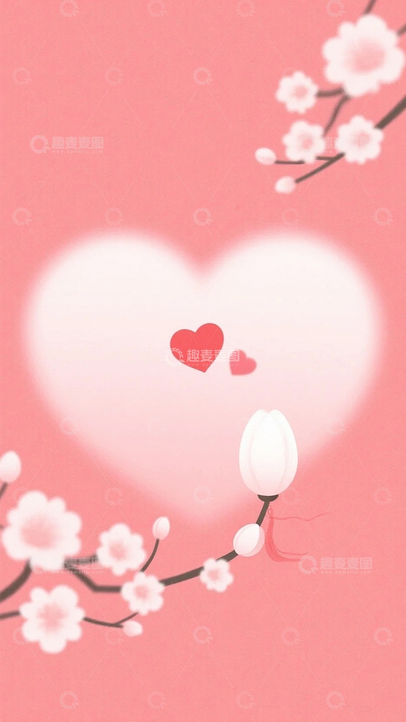 高清大图下载【趣麦麦图】七夕情人节清新背景2