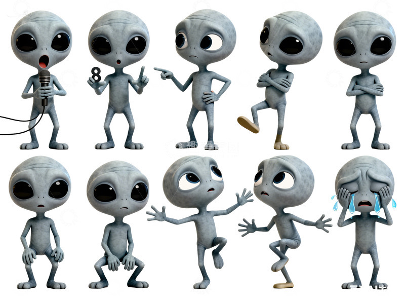 高清大图下载【趣麦麦图】搞笑的外星人