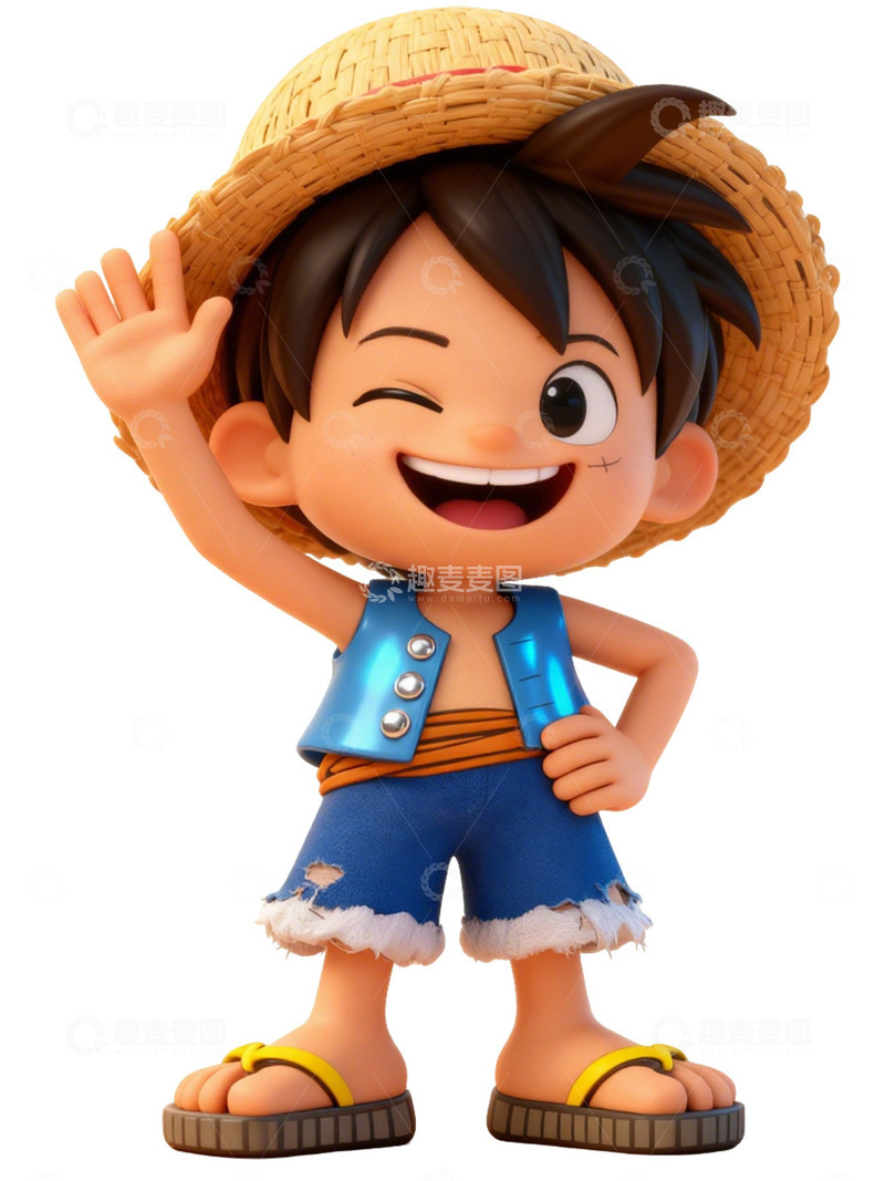高清大图下载【趣麦麦图】阳光可爱草帽小孩