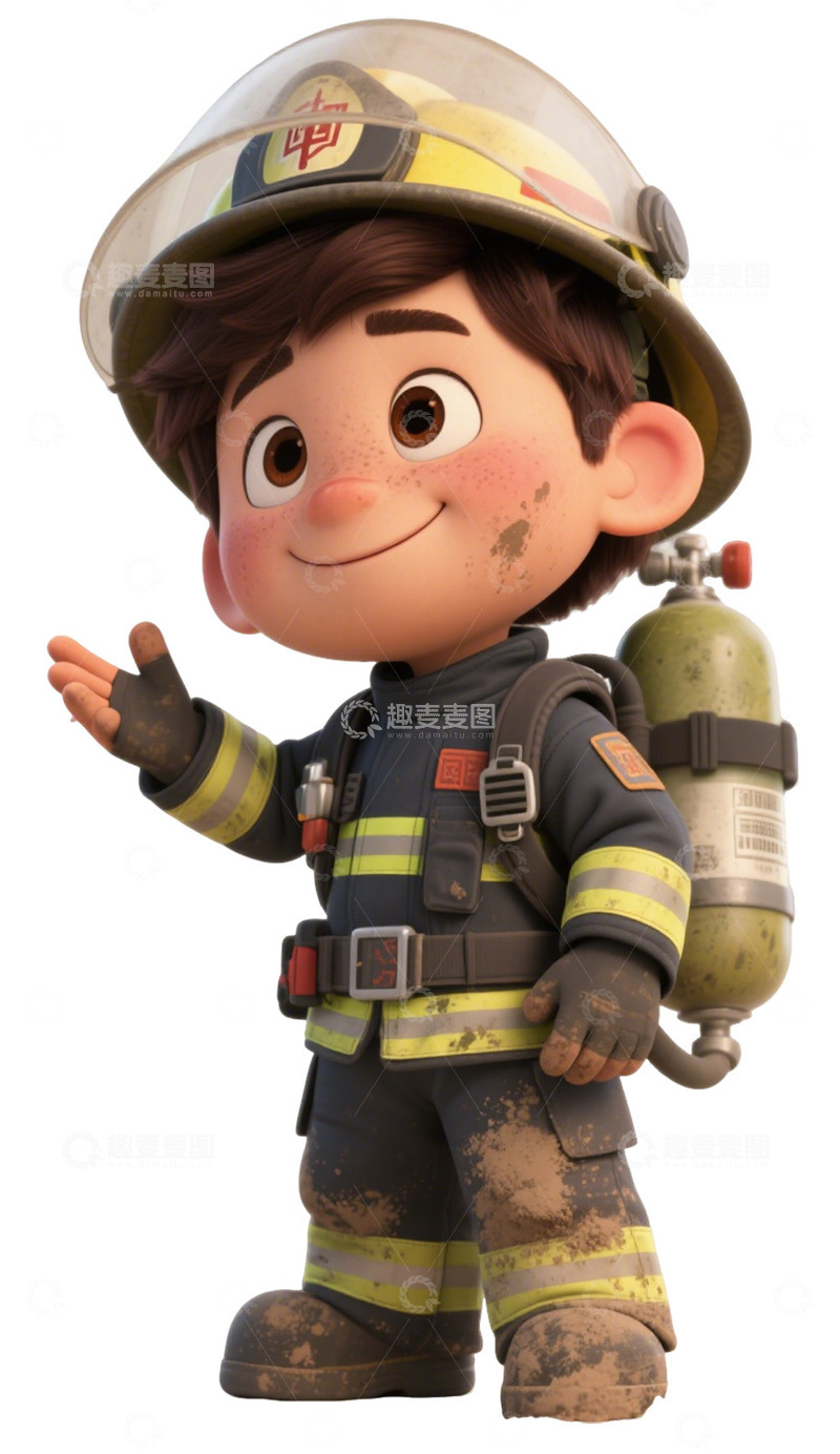 消防员战士人物素材