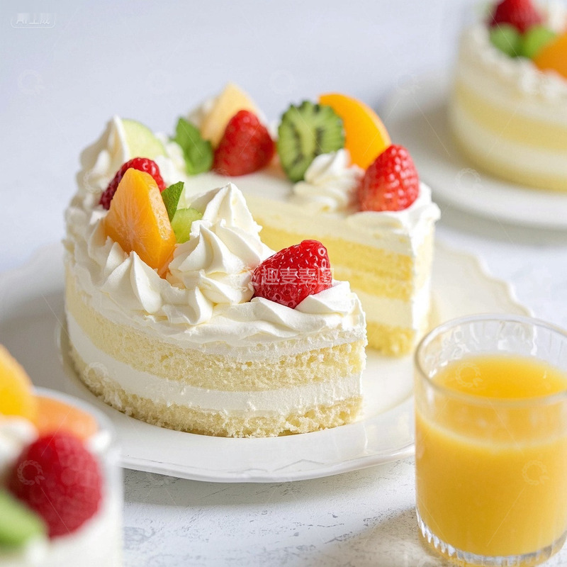 高清大图下载【趣麦麦图】生日蛋糕精美创意的水果蛋糕