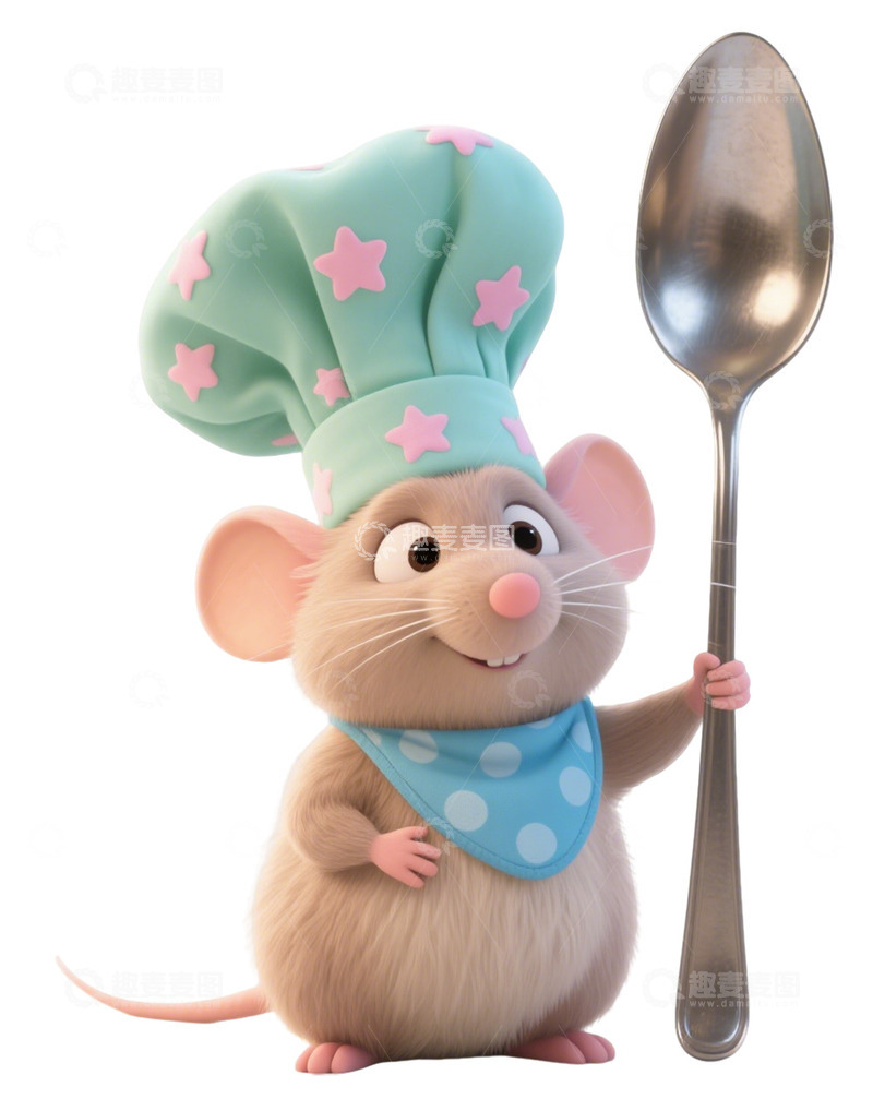 高清大图下载【趣麦麦图】卡通可爱料理鼠