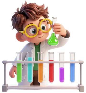 卡通科学家实验化学