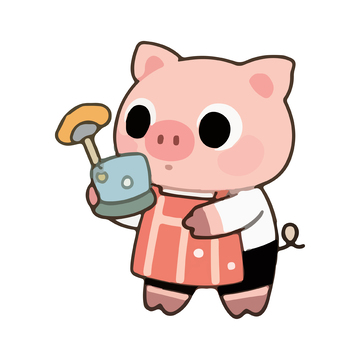 打扫卫生的猪猪