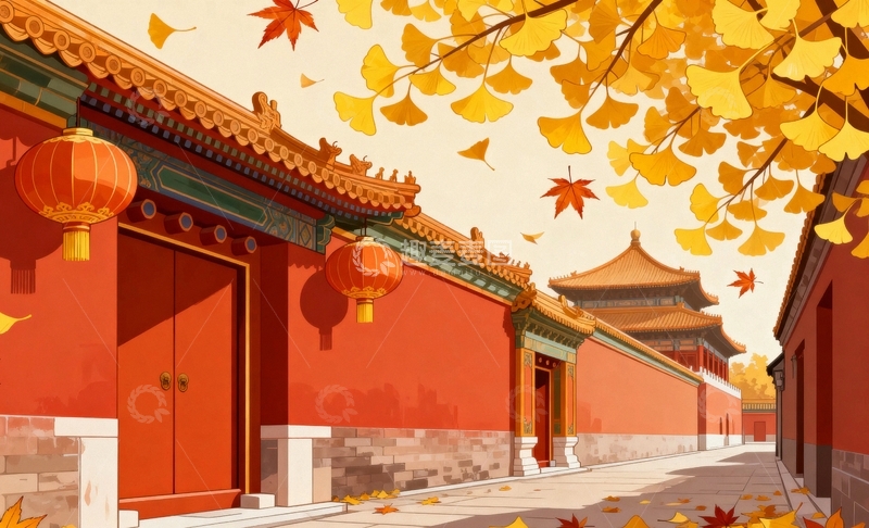 高清大图下载【趣麦麦图】北京胡同的秋天05