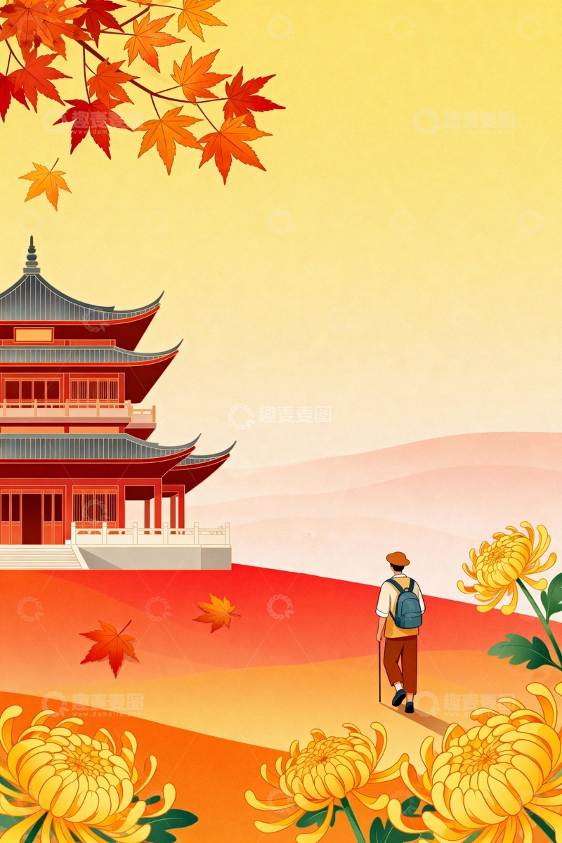 高清大图下载【趣麦麦图】北京的秋天国庆节背景006