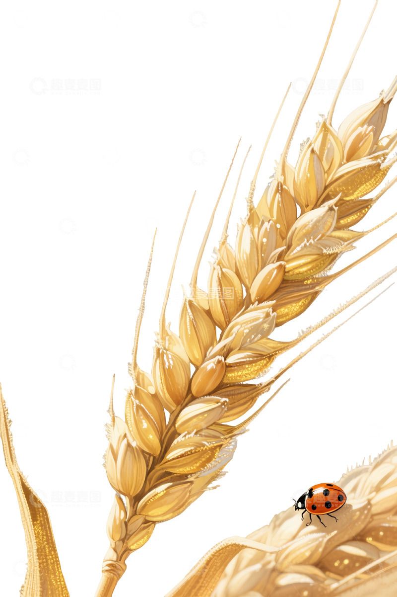 源文件下载【趣麦麦图】秋收时节金黄色麦穗静物免扣元素