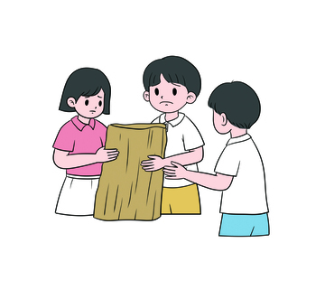 三个学生在谈论