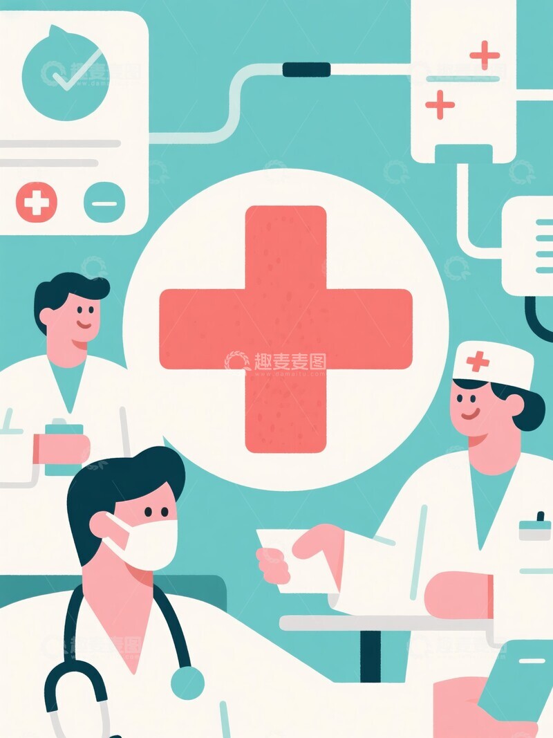 高清大图下载【趣麦麦图】医生和护士在医院中工作