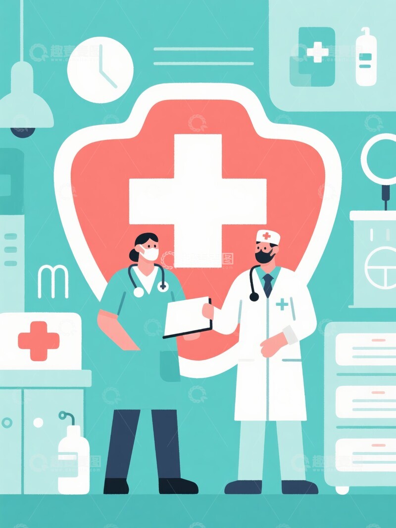 高清大图下载【趣麦麦图】医生与护士在医院中工作