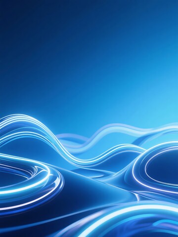 流线型蓝色光波抽象背景