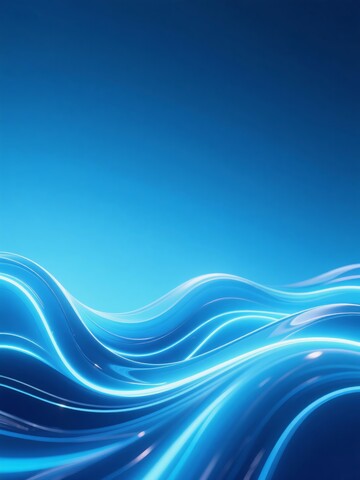 蓝色光波流动抽象背景