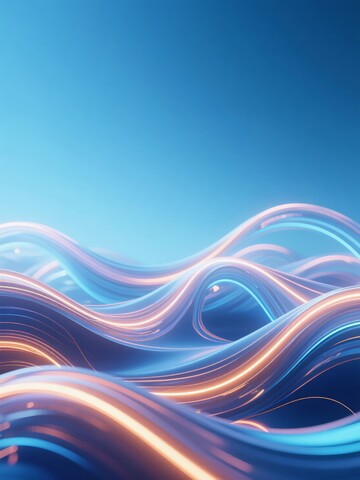 霓虹线条交织的抽象背景