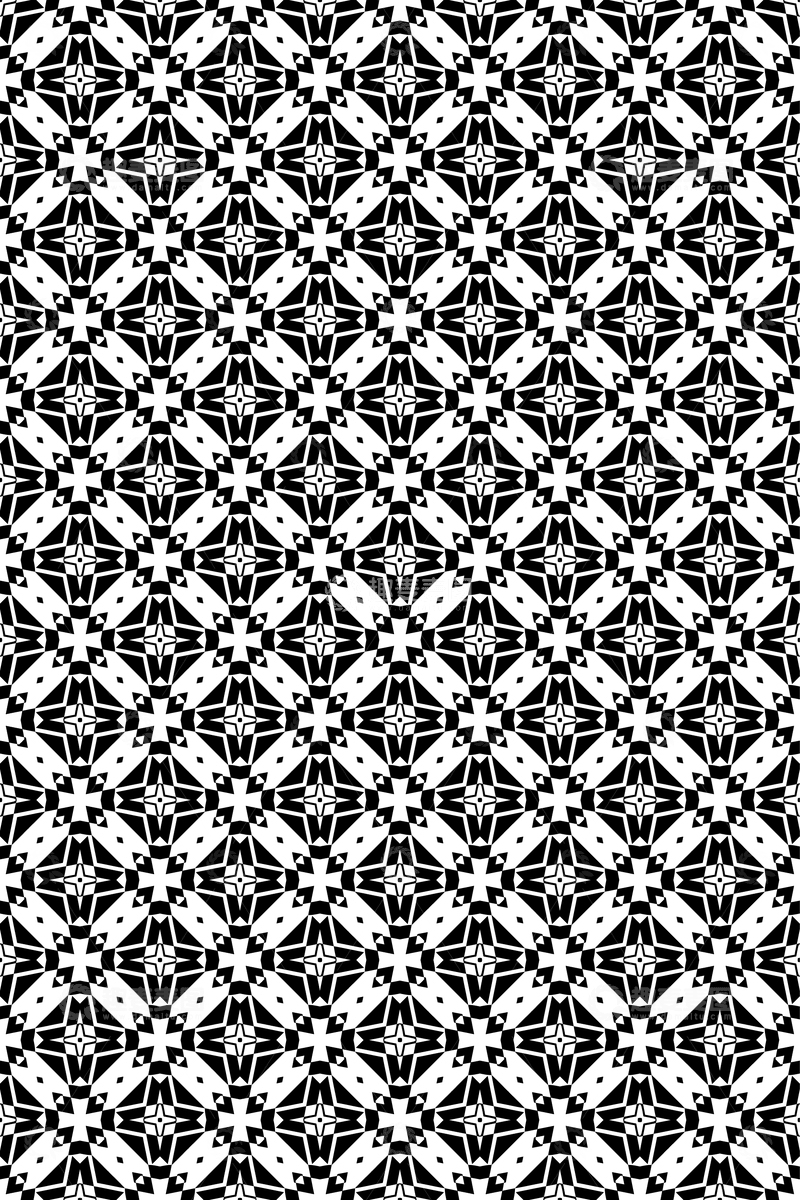 源文件下载【趣麦麦图】黑白几何花纹图案设计10