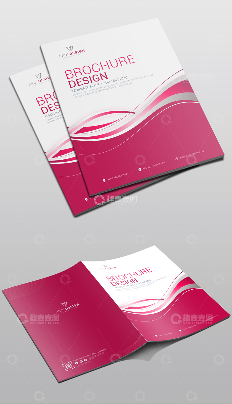 源文件下载【趣麦麦图】公司宣传画册封面