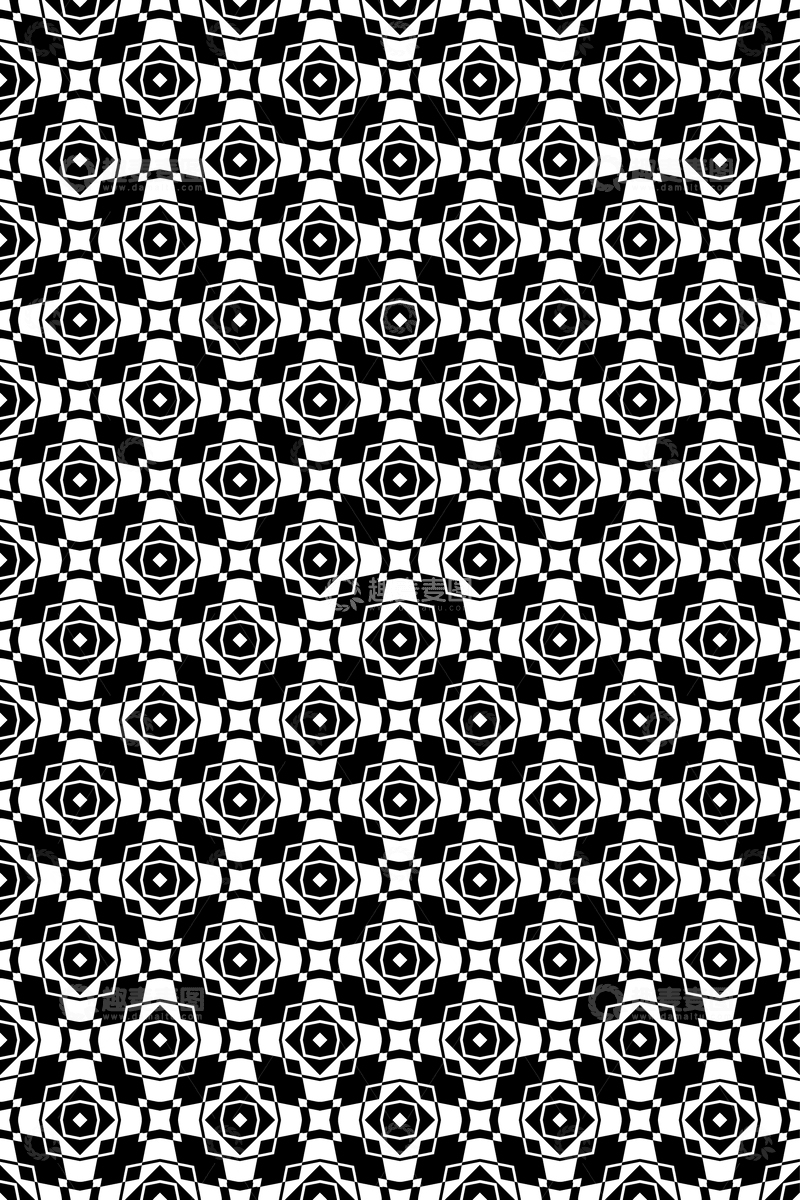 源文件下载【趣麦麦图】黑白花纹设计