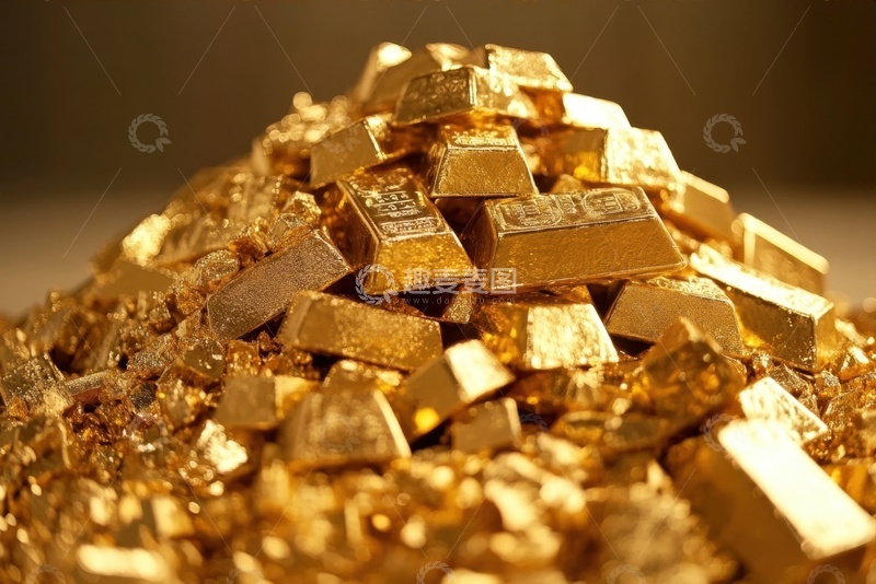 高清大图下载【趣麦麦图】一堆黄金金子摄影