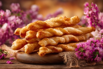 一盘麻花散子美食