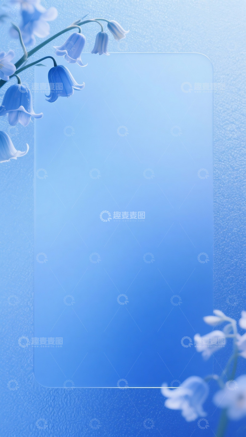 高清大图下载【趣麦麦图】风铃花简约背景素材2