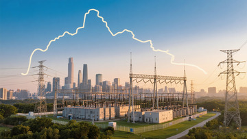 电力设施与城市天际线