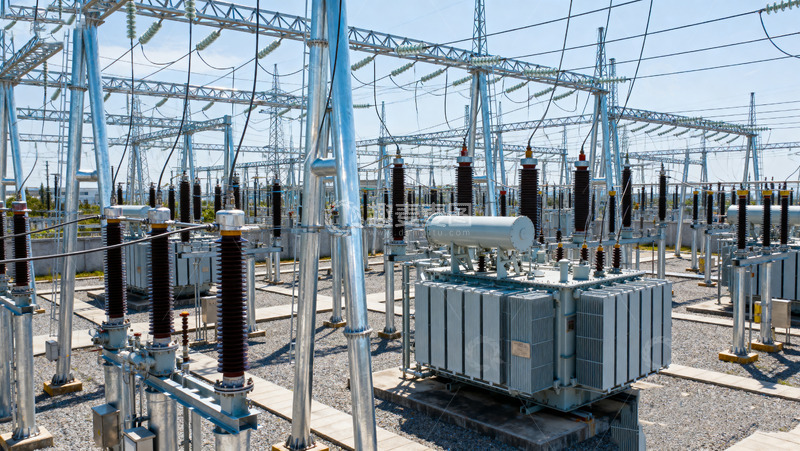 高清大图下载【趣麦麦图】-大型变电站电力设施场景