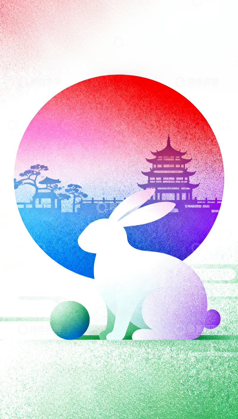 高清大图下载【趣麦麦图】-中秋节插画背景3