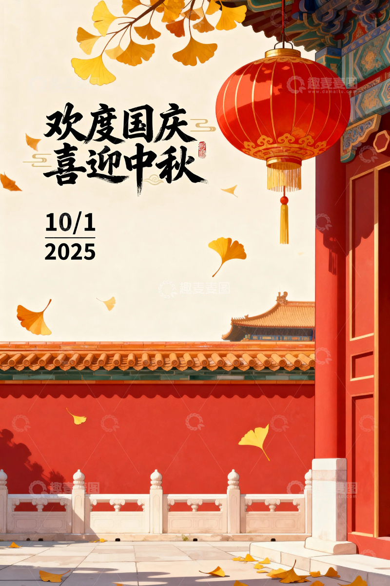 高清大图下载【趣麦麦图】国庆节节日背景011