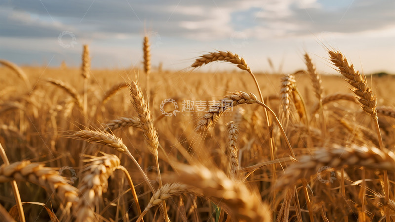 高清大图下载【趣麦麦图】金色麦田与远方田园