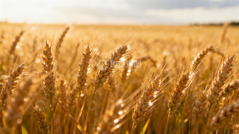 高清大图下载【趣麦麦图】-金黄麦田的灿烂风光3