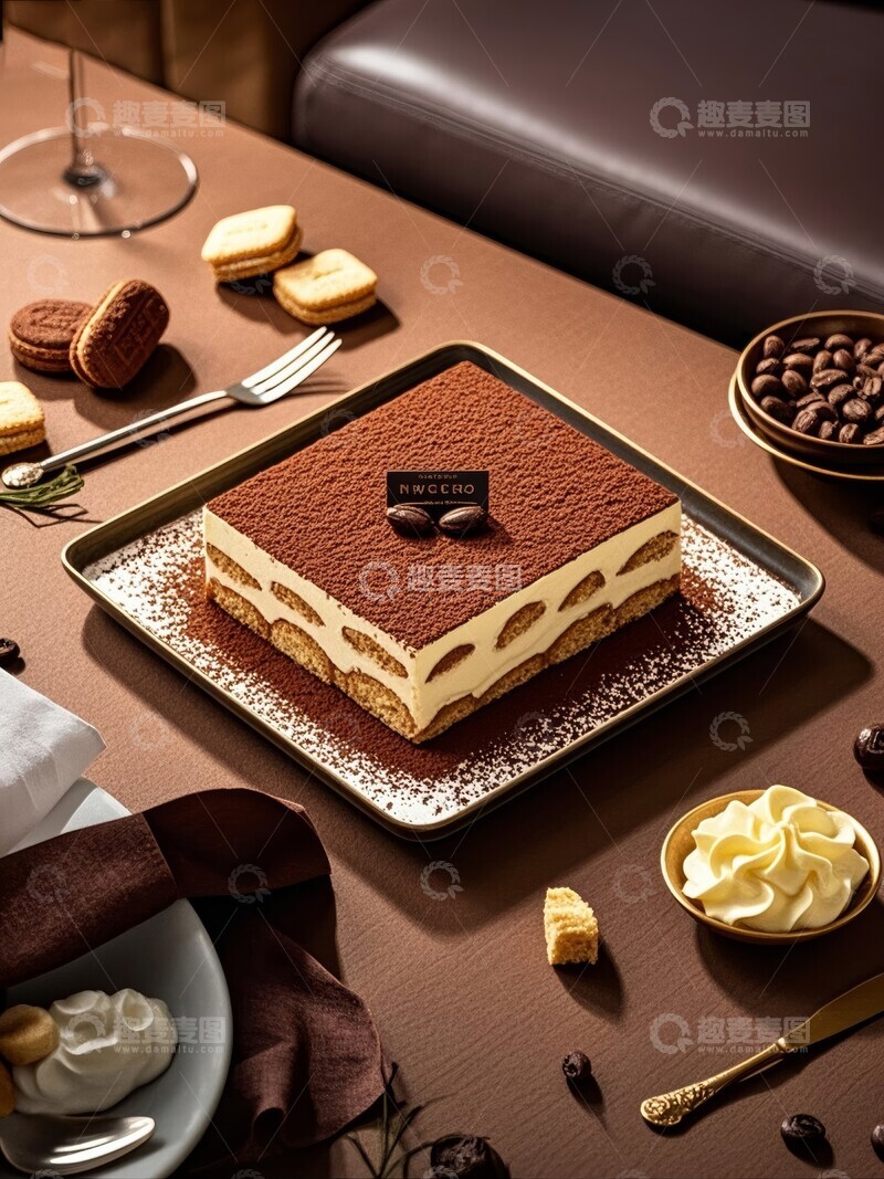 高清大图下载【趣麦麦图】巧克力提拉米苏蛋糕