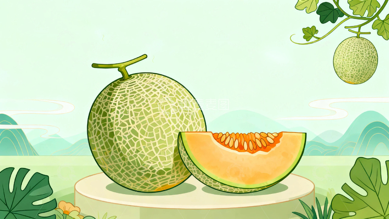 高清大图下载【趣麦麦图】水果新疆哈密瓜