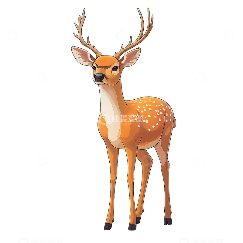 卡通角色梅花鹿