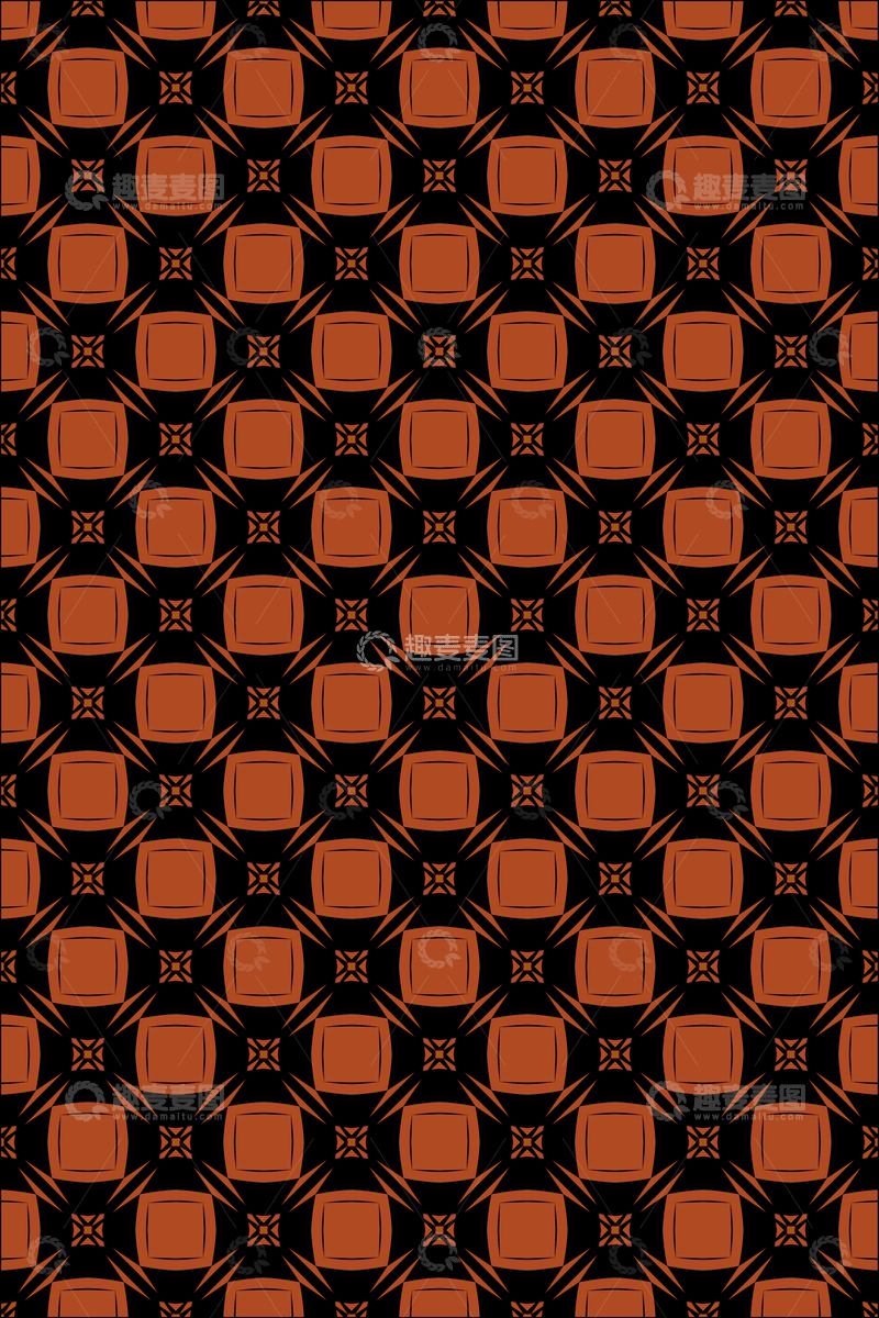 源文件下载【趣麦麦图】大牌风复古几何花纹无缝图案7