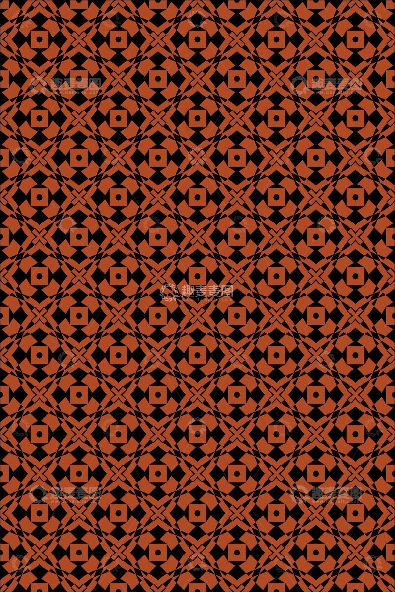 源文件下载【趣麦麦图】大牌风复古几何花纹无缝图案