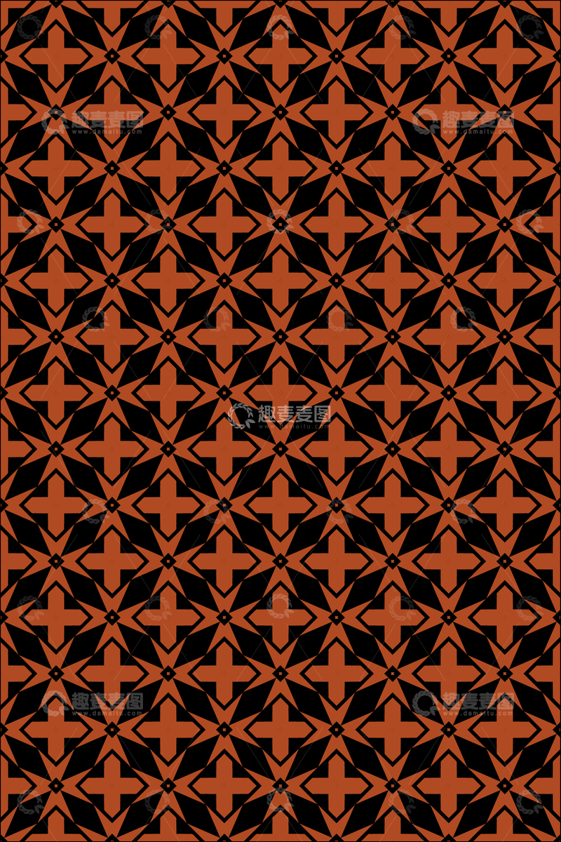 源文件下载【趣麦麦图】大牌风几何花纹无缝图案2