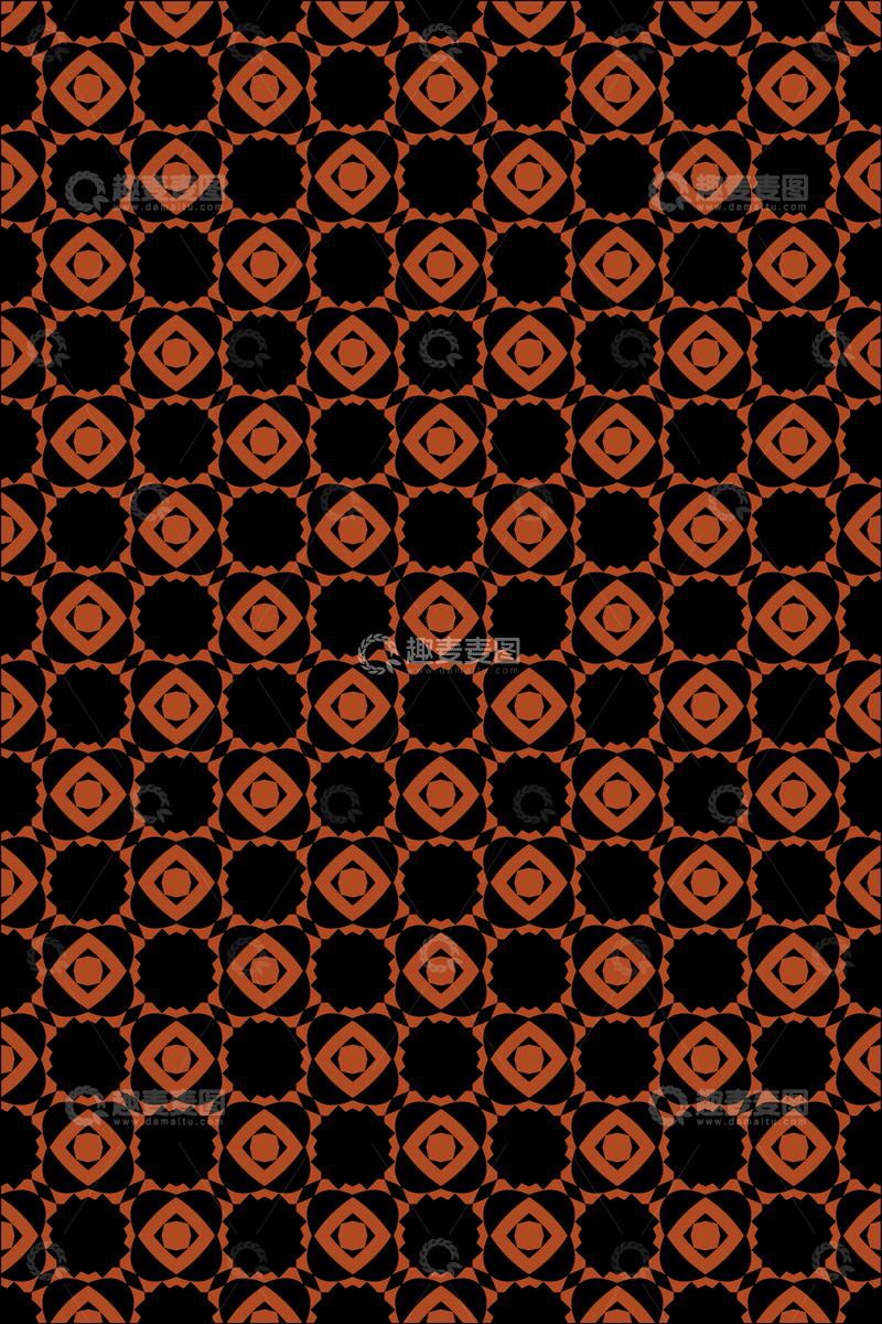 源文件下载【趣麦麦图】大牌风复古几何花纹无缝图案