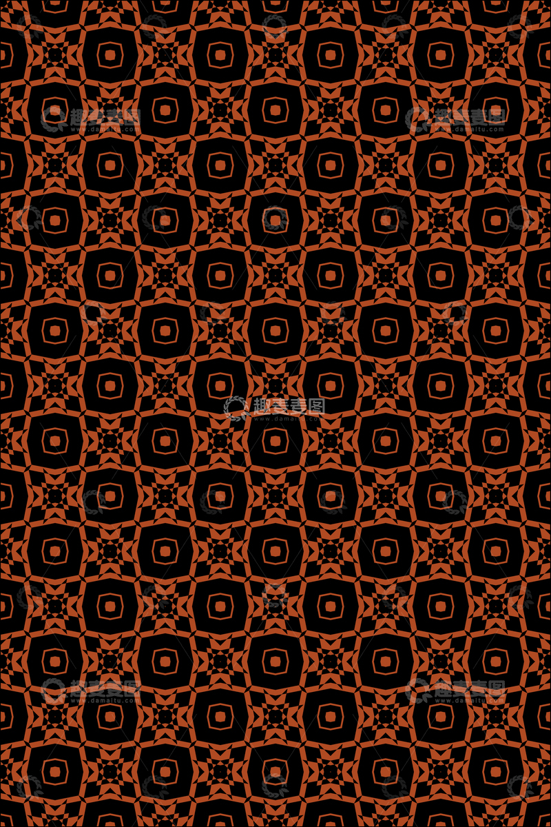 源文件下载【趣麦麦图】大牌风复古几何花型无缝设计