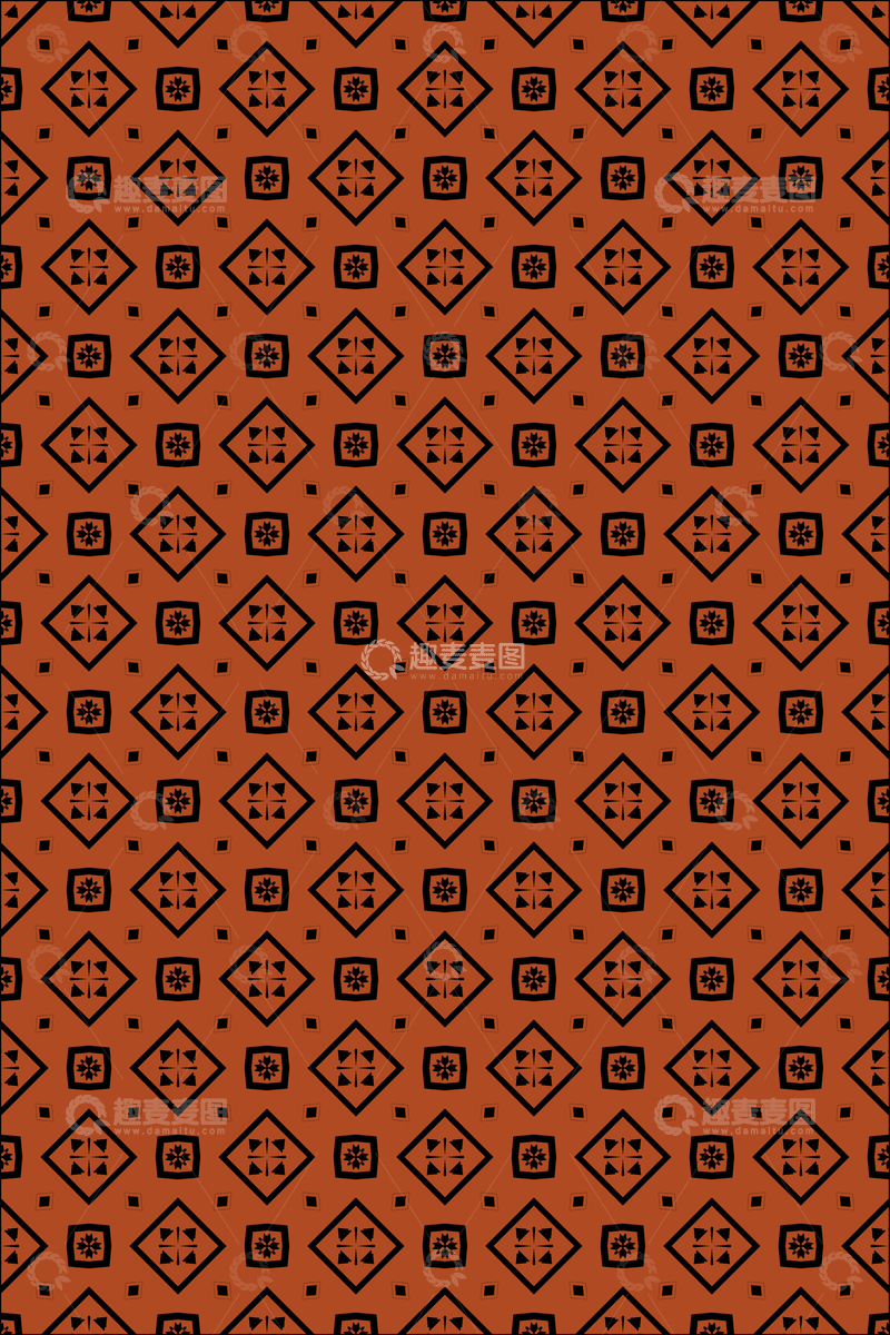 源文件下载【趣麦麦图】大牌风复古几何花型无缝设计