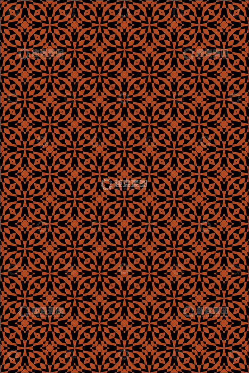 源文件下载【趣麦麦图】大牌风复古几何花型无缝设计20