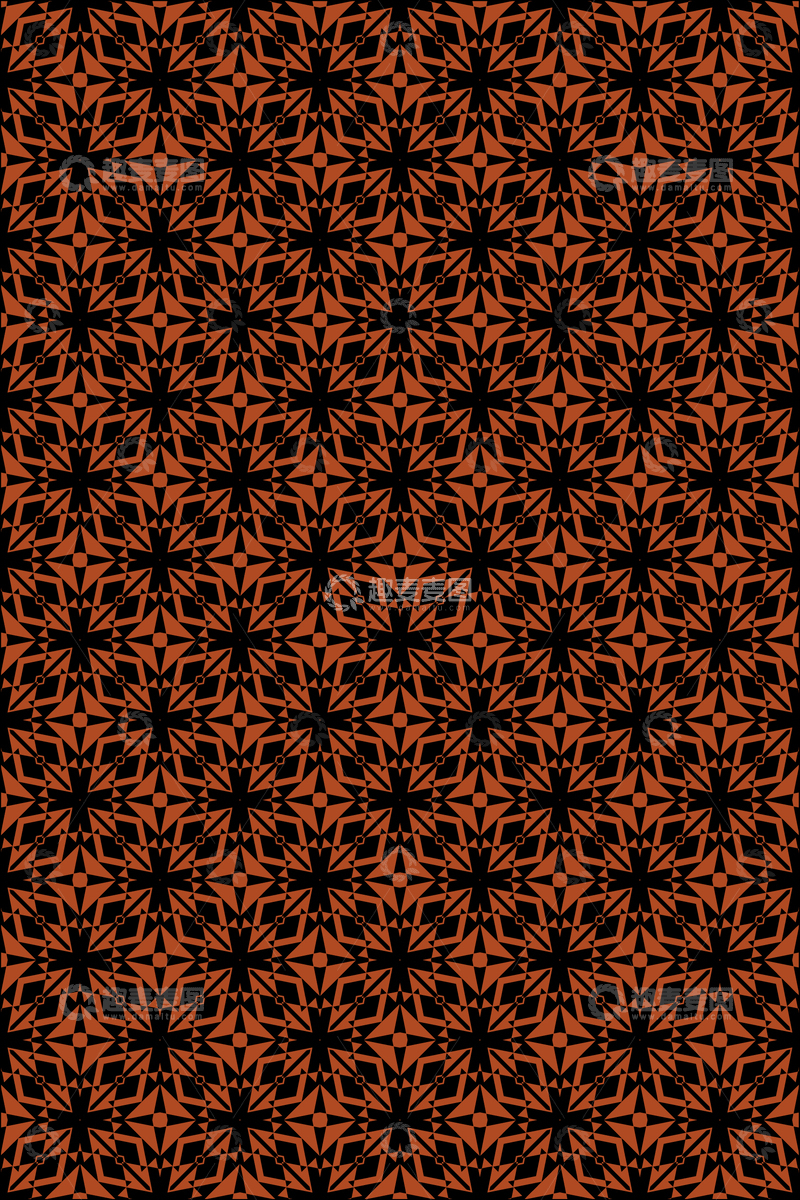 源文件下载【趣麦麦图】大牌风复古几何花型无缝设计19