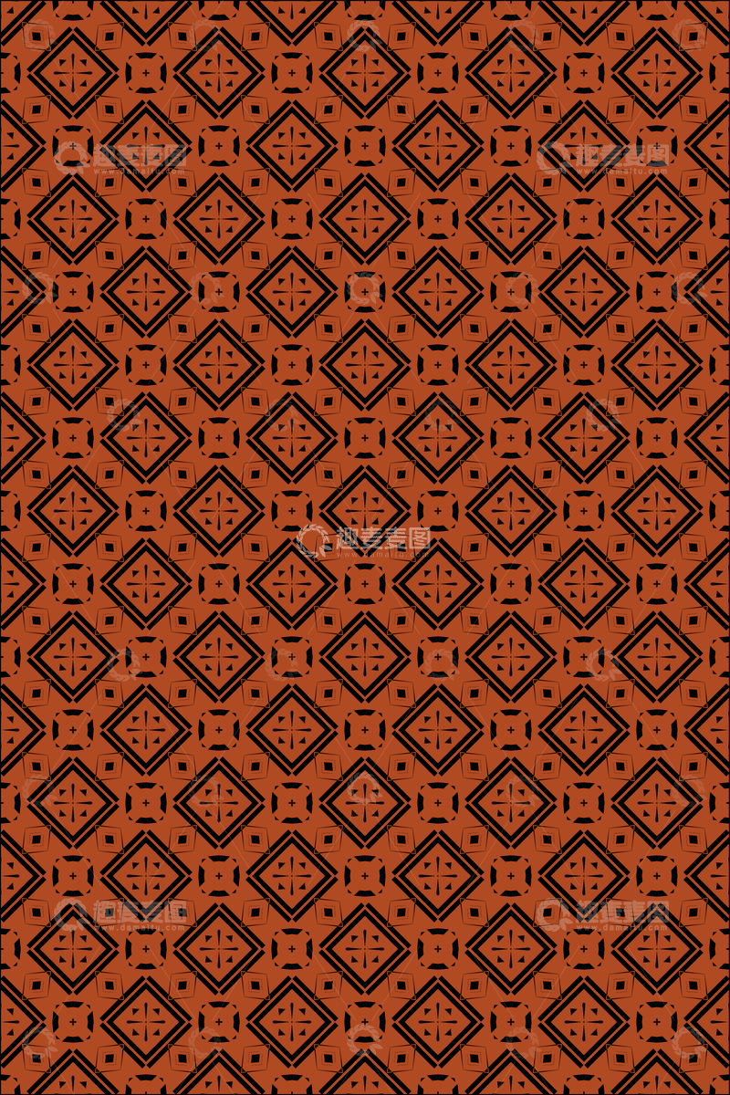 源文件下载【趣麦麦图】大牌风复古几何花型无缝设计14