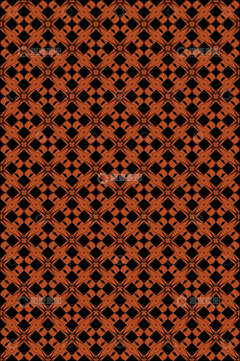 源文件下载【趣麦麦图】大牌风复古几何花纹无缝图案26