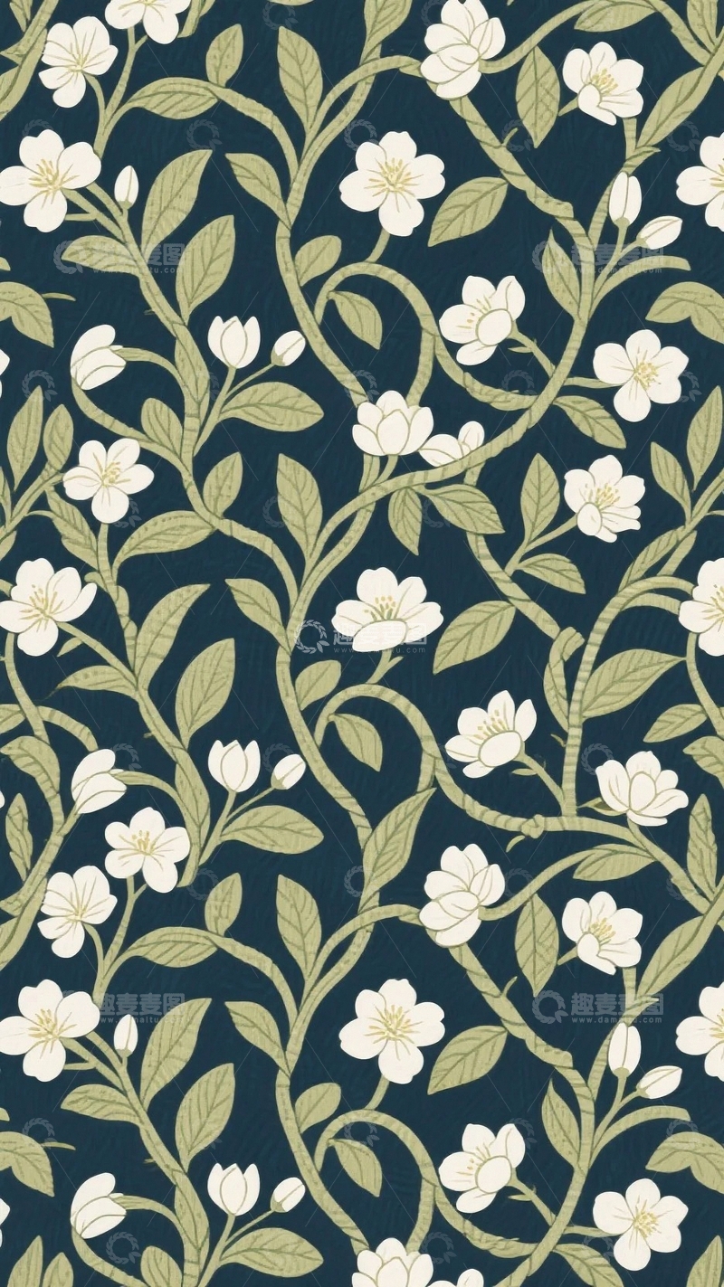 高清大图下载【趣麦麦图】国风花样纹理背景11