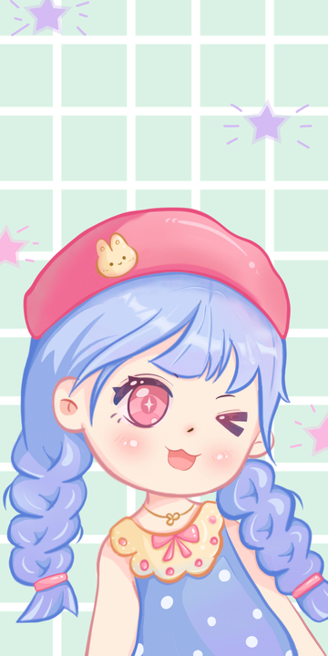 Q版可爱女孩手机壳