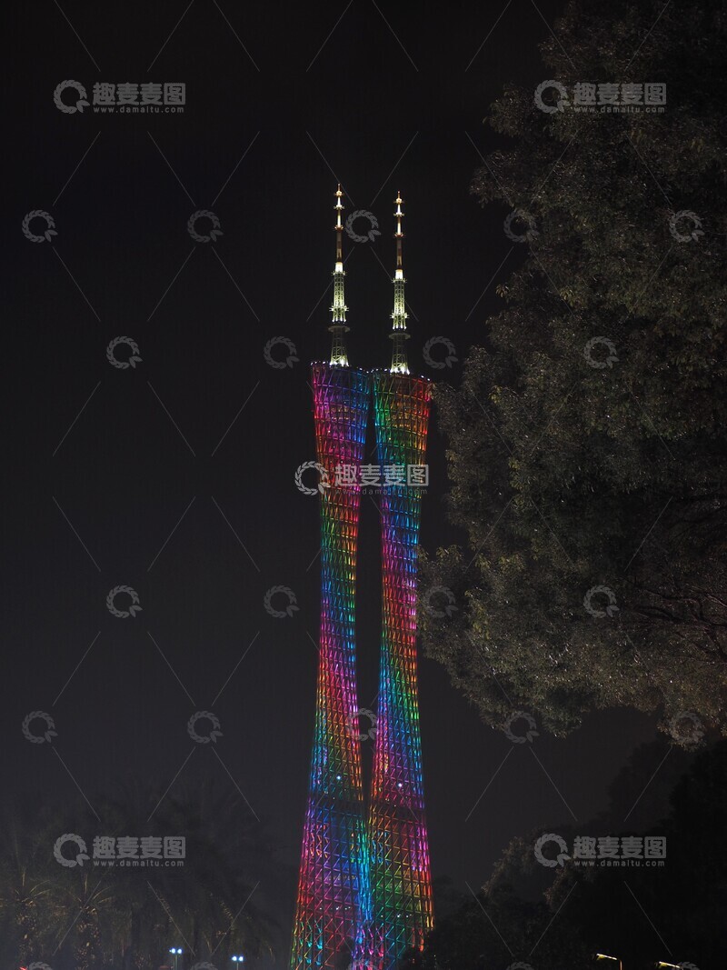高清大图下载【趣麦麦图】-广州塔双子塔